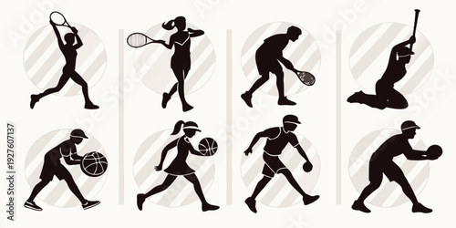 A sequence of a person performing a dynamic martial arts kick in various stages Vector