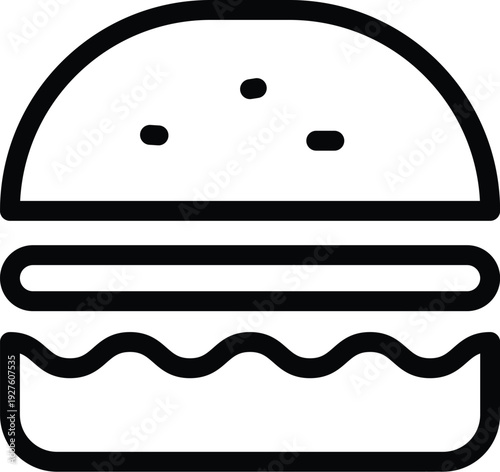 Food and drink web icons in line style. Meal, restaurant, dishes, fruits, fastfood, burger, pizza, coffee, sandwich, collection. Vector illustration.