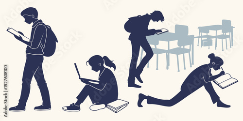A diverse group of people engaged in various activities in a modern office setting Vector