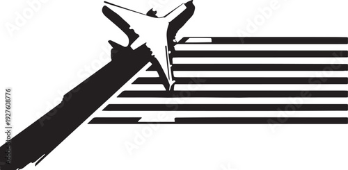 Airplane taking off icon