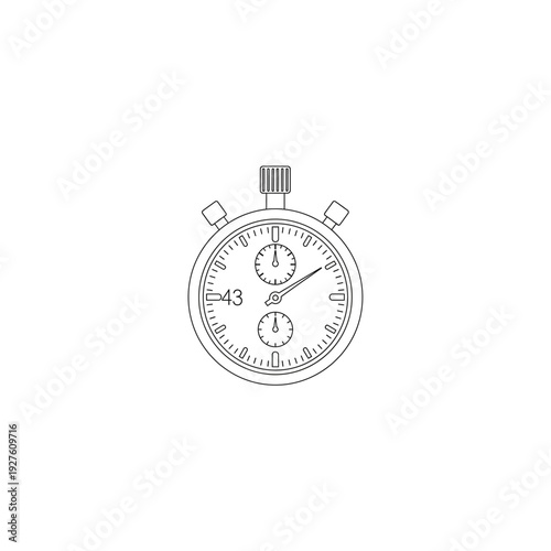 Detailed Stopwatch Icon - Time Tracking and Precision