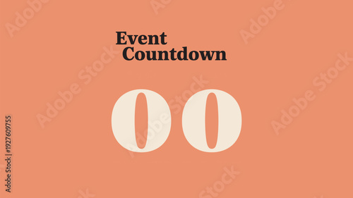 A countdown timer displays zero on an orange background with the words Event Countdown above it