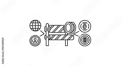 Conceptual Illustration of Information Flow Blocked by a Barrier.