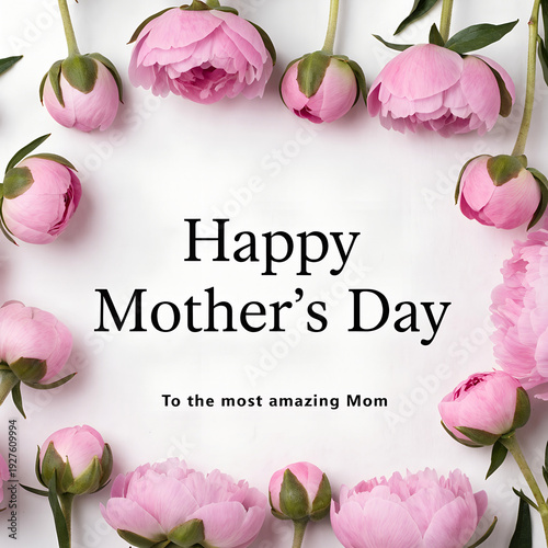 minimal white background soft pink floral border frame