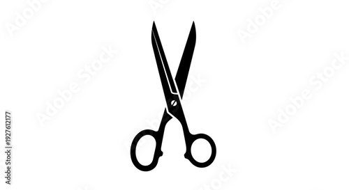 Black Scissors with Open Blades.