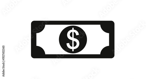Dollar Bill Currency Money Finance Icon.