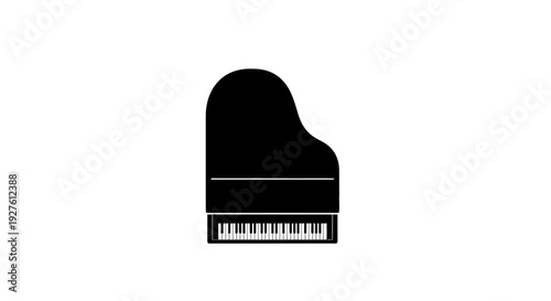 Grand Piano Musical Instrument Silhouette.