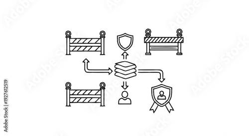 Data Security and Access Control Concept Illustration.