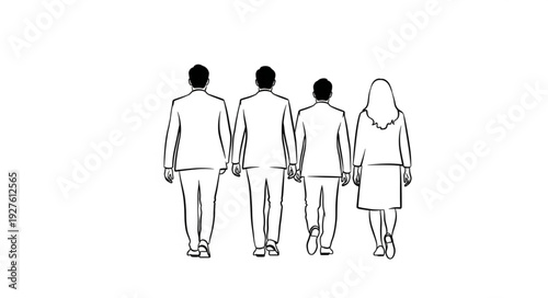 Group of People Walking Together.