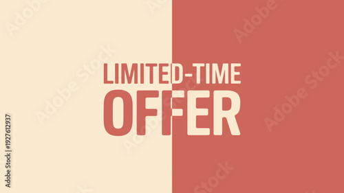 A limited-time offer advertisement with a red and beige background