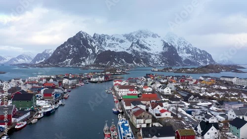 Wallpaper Mural Beautiful winter Norway landscape - lofoten islands - henningsvaer Torontodigital.ca
