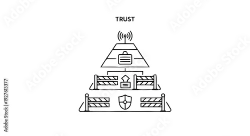 Conceptual illustration of trust and security in business operations.