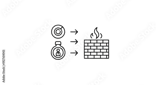 Cybersecurity Firewall Protection Against Data Breach Threats.