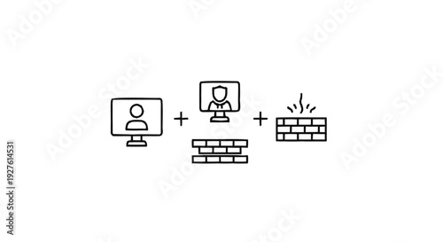 Conceptual Illustration of Online Security and Protection.