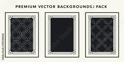 Premium vector backgrounds pack showcasing intricate geometric patterns Vector