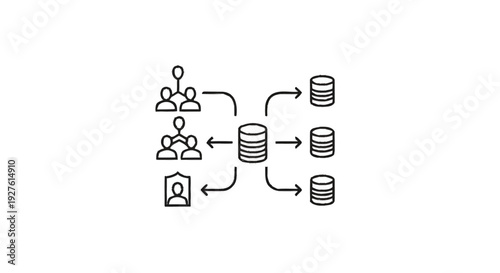 Database management system with user access and data distribution.
