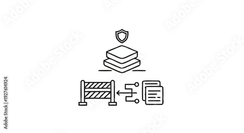Data Security and Protection Concept Icon.