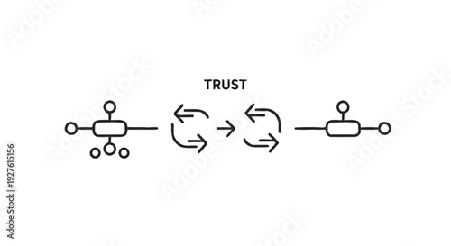 Conceptual illustration of trust between entities.