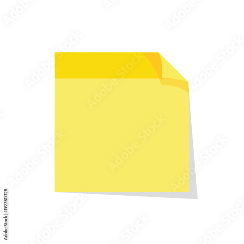 Bright Yellow Sticky Note on Clipboard for Office and Planning Use