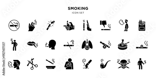 Smoking icon set