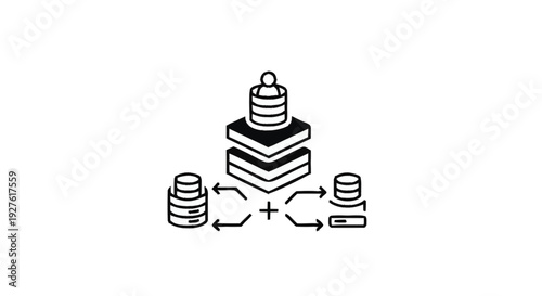 Database Management and Data Flow Illustration.