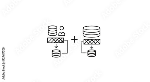 Database Management and Data Processing Flow Diagram.