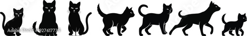 Vector illustration of a silhouette of a cat