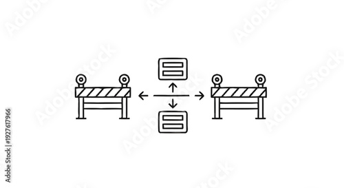 Conceptual illustration of network security and data flow.