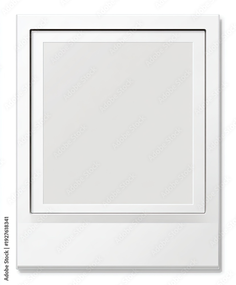 Fototapeta premium A white square framed image, the inner frame holding a blank rectangle