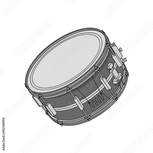 Close up of a Traditional Snare Drum for Music and Percussion Enthusiasts