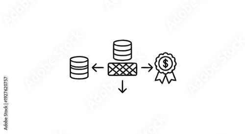 Database Management System with Financial Reward and Data Flow.