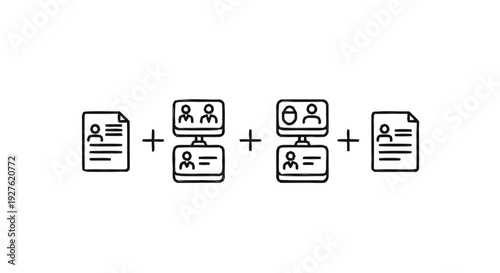 Conceptual illustration of data aggregation and analysis.