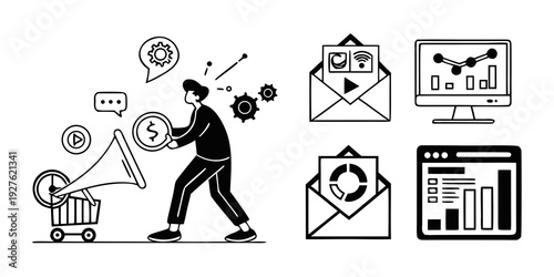 A person juggling multiple financial tasks and responsibilities Vector