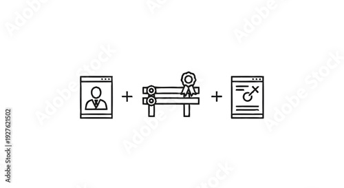 Conceptual illustration of online dating and profile matching.