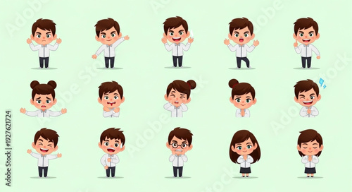 Diverse collection of cartoon characters showcasing various expressions and emotions in a vibrant display.