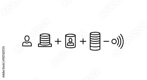 Conceptual illustration of data management and connectivity.