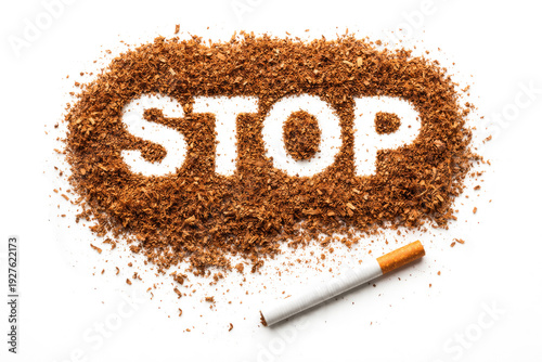 Stop Smoking: Tobacco and Cigarette Warning
