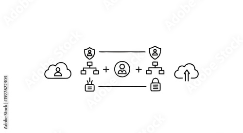Cybersecurity Network Security and Data Protection Concept.