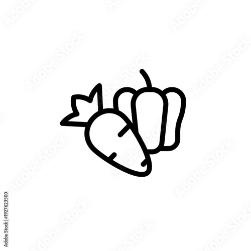 Food and drink web icons in line style. Meal, restaurant, dishes, fruits, fastfood, burger, pizza, coffee, sandwich, collection. Vector illustration.