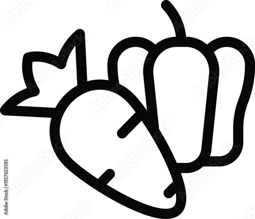 Food and drink web icons in line style. Meal, restaurant, dishes, fruits, fastfood, burger, pizza, coffee, sandwich, collection. Vector illustration.