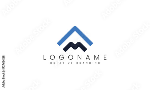 Minimalist AM Logo for Branding and Identity.