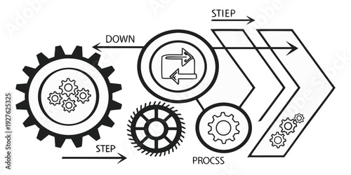 A diagram illustrating the process of continuous integration and continuous deployment Vector