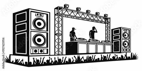 A vintage illustration of a bustling city with tall buildings and a busy street. Vector