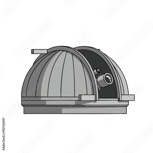 Advanced Observatory Dome with Telescope for Astronomy Research and Star Gazing