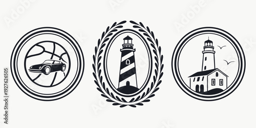 Three ancient coins from different civilizations displayed in a row Vector