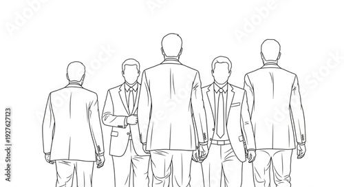 Group of Men Standing Together.