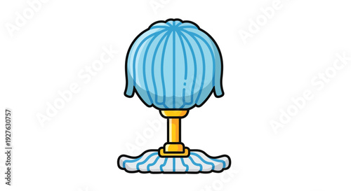 Mop illustration, vector style graphic, cleaning equipment design, household item, isolated on white, hygiene