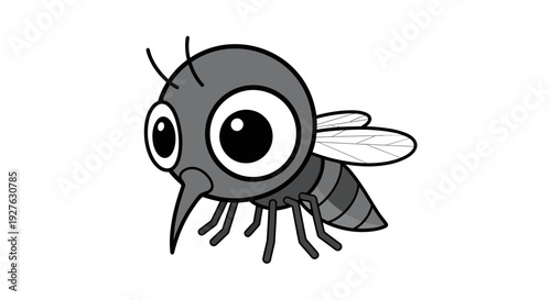 Mosquito Vector Illustration, Cartoon Style Graphic for Health and Insect Control