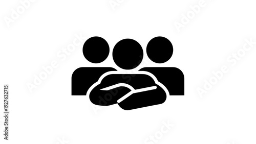 Strong Corporate Team Silhouette Representing Professional Solidarity, Executive Leadership, and Collaborative Strength