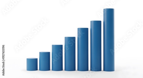 Free Download A blue bar graph showing an upward trend on a white background - GFXLoad